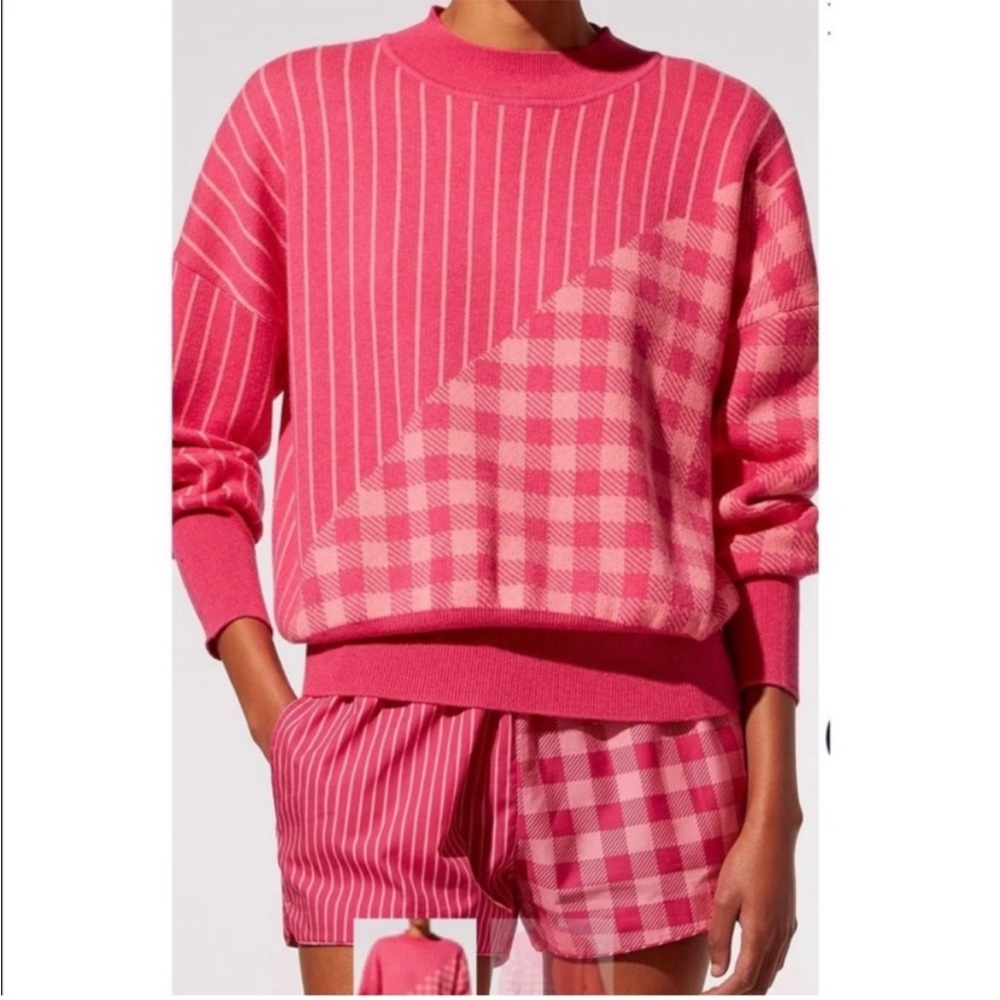 Solid & Striped Pink Patterned Women's Sweater - image 1